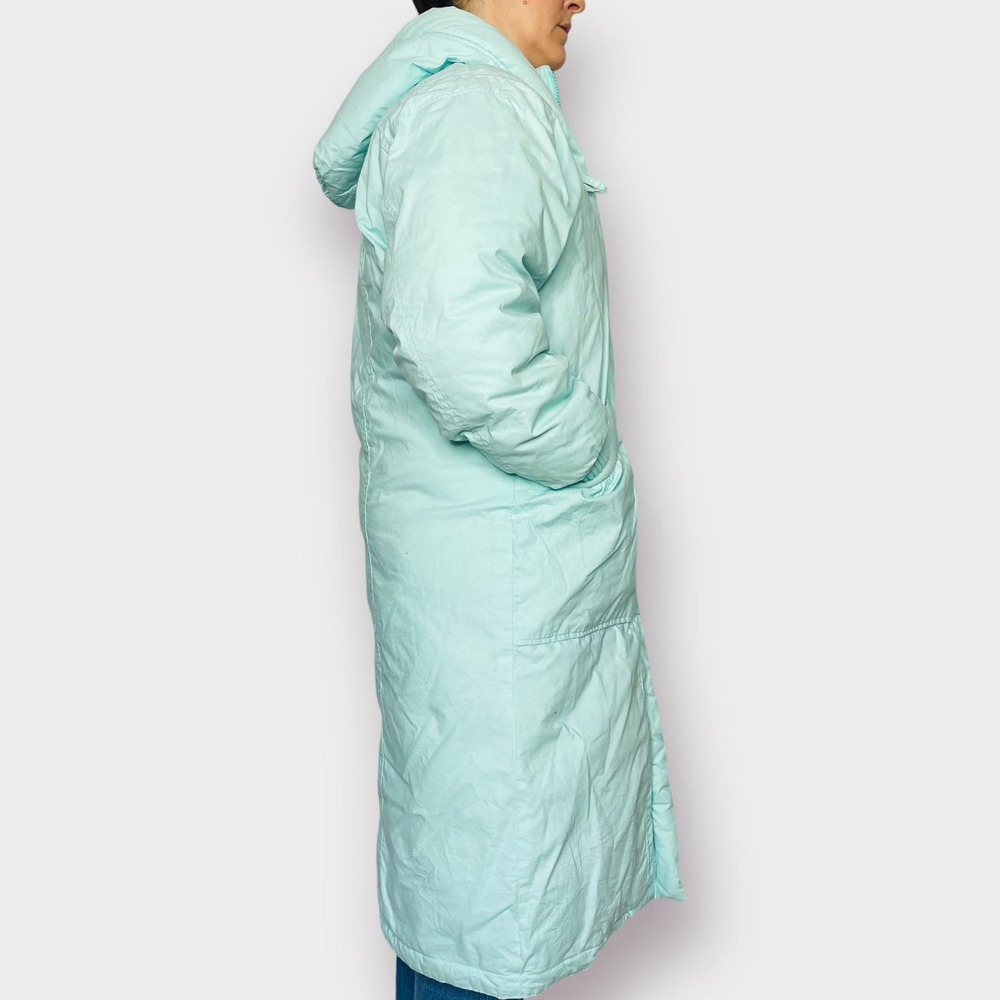 80s Sportables Aqua Teal Down Puffer Coat - Picture 6 of 7